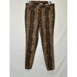 Kensie Jeans Womens Snake Skin Print The Effortless Ankle Jeans Mid Rise Size 31